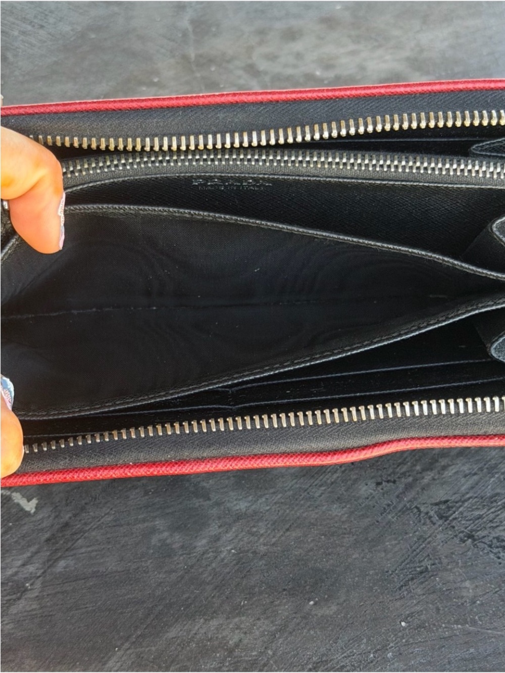 Prada Black Saffiano with Red Trim - Picture 7 of 9